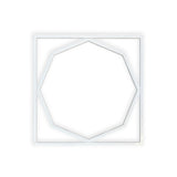 60x60cm LED Frame Panel Light with Hexagon Inner Lights - 40W, Cool White (6500K)(Pack of 2)