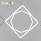 60x60cm LED Frame Panel Light with Hexagon Inner Lights - 40W, Cool White (6500K)(Pack of 2)