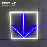 60x60cm LED Frame Panel Light with Blue Arrow Design - 40W, Cool White (6500K)
