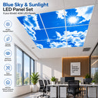 Blue Sky & Sunlight LED Panel Set 9 Pack 60 x 60cm 40W LED Panels