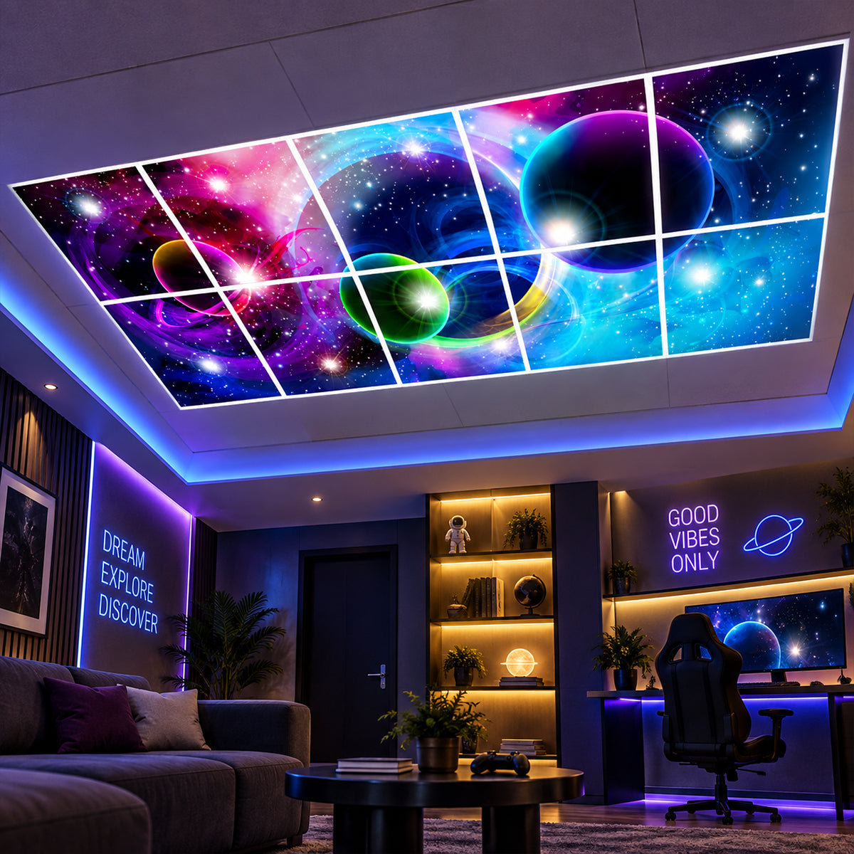 Cosmic Planet Sky LED Panel Set 10 Pack 60 x 60cm 40W LED Panels