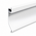 ENER-J 80mm flat stepped aluminium skirting profile for modern interior wall protection