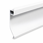 ENER-J 80mm flat stepped aluminium skirting profile for modern interior wall protection