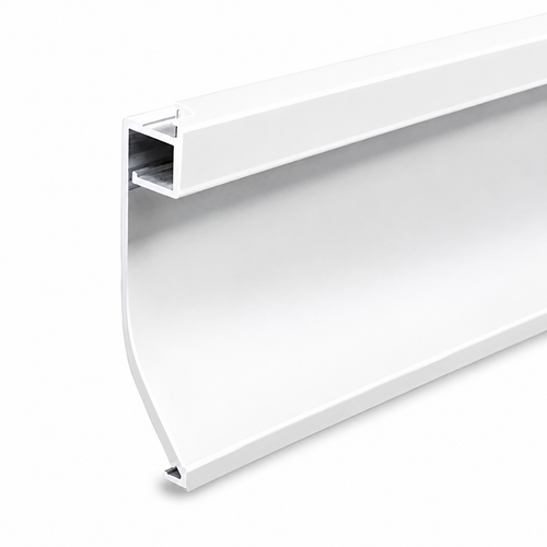 ENER-J 80mm flat stepped aluminium skirting profile for modern interior wall protection