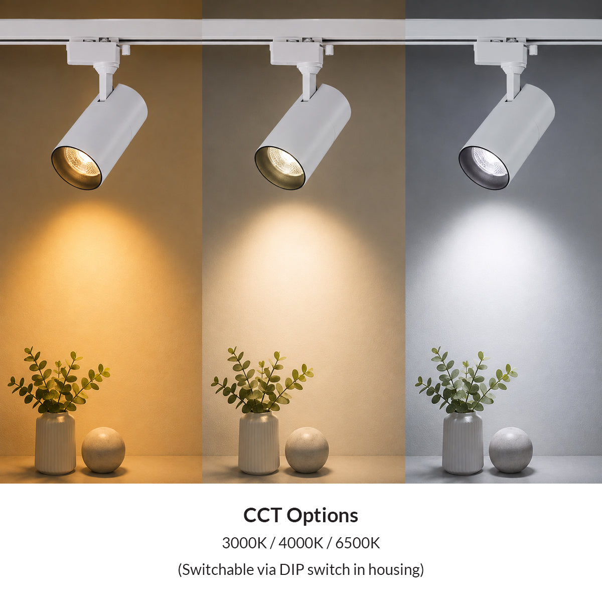 Ener-J 30W CCT Switchable Track Light White Housing
