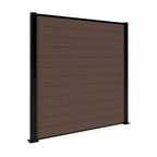 Composite Fence Panel Kit, Dark Coffee | 1.8m x 1.8m | Includes Panels, Post & Fixings | Eco-Friendly, Low Maintenance