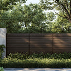 Composite Fence Panel Kit, Dark Coffee | 1.8m x 1.8m | Includes Panels, Post & Fixings | Eco-Friendly, Low Maintenance