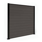 Composite Fence Panel Kit, Light Grey | 1.8m x 1.8m | Includes Panels, Post & Fixings | Eco-Friendly, Low Maintenance