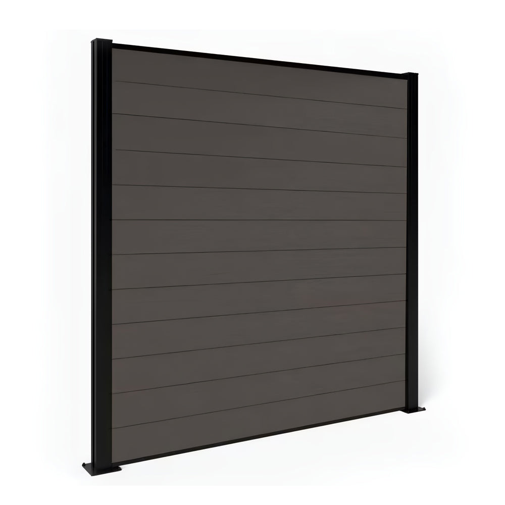 Composite Fence Panel Kit, Light Grey | 1.8m x 1.8m | Includes Panels, Post & Fixings | Eco-Friendly, Low Maintenance