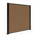Composite Fence Panel Kit, Teak B | 1.8m x 1.8m | Includes Panels, Post & Fixings | Eco-Friendly, Low Maintenance