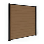 Composite Fence Panel Kit, Teak B | 1.8m x 1.8m | Includes Panels, Post & Fixings | Eco-Friendly, Low Maintenance