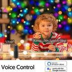 ENER-J Smart WiFi RGB Fairy Lights 5M, Alexa & Google Compatible, Music Sync LED String Lights with Remote, USB Powered, Flexible Copper Wire, Dimmable Multicolour Lighting | Single pack