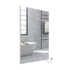 450W Bathroom Mirror Infrared Heater & CCT Changing with Dimmable LED Lights, 600x800 MM, Plug & Play