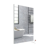 Bathroom Mirror with Infrared Heater & CCT Changing + Dimmable LED Lights, 450W, 600x800mm, Plug & Play