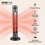 Ener-J 1500W Portable Infrared Patio Heater, IP65 Outdoor Electric Heater with 8 Heat Levels & Remote Control