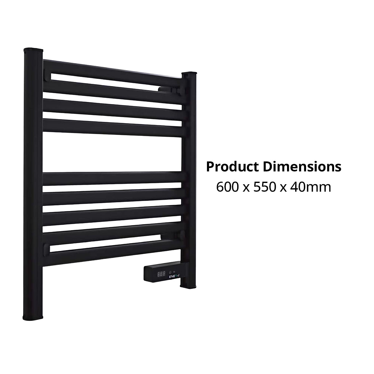 Ener-J 200W Infrared Towel Heater Black Housing
