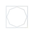 60x60cm LED Frame Panel Light with Hexagon Inner Lights - 40W, Cool White | Pack of 4 - 6500K