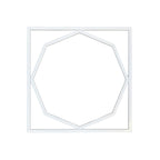 60x60cm LED Frame Panel Light with Hexagon Inner Lights - 40W, Cool White | Pack of 4 - 6500K