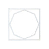 60x60cm LED Frame Panel Light with Hexagon Inner Lights - 40W, Cool White | Pack of 4 - 6500K