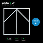 60x60cm LED Frame Panel Light with Blue Arrow Design - 40W, Cool White | Pack of 4 - 6500K