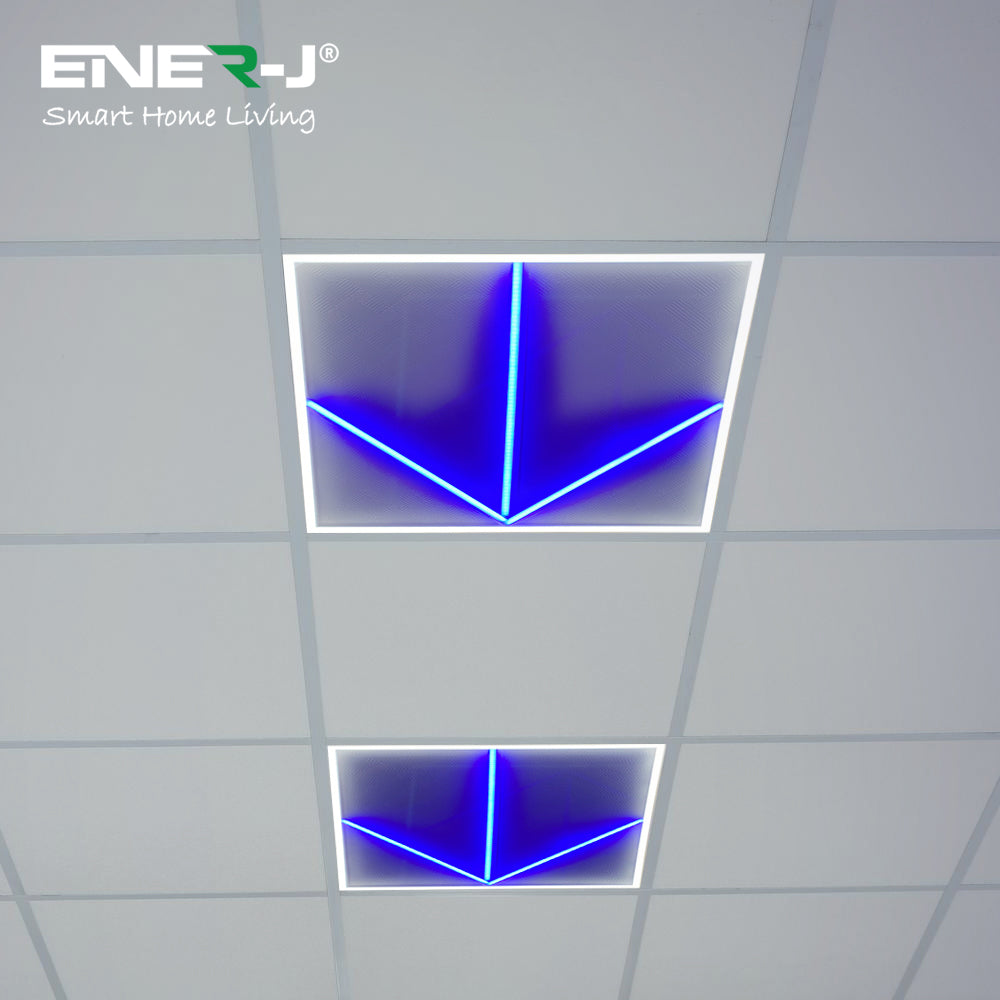 60x60cm LED Frame Panel Light with Blue Arrow Design, 40W, Cool White | Pack of 6 - 6500K