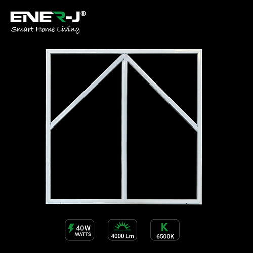 60x60cm LED Frame Panel Light with Blue Arrow Design, 40W, Cool White | Pack of 2 - 6500K