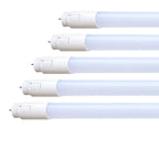 Ener-J 5-Pack 2ft (60cm) T8 LED Nano Plastic Tubes, 9W, CCT Switchable (3000K/4000K/6000K), Shatterproof