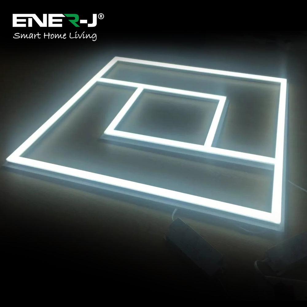 60x60cm LED Panel Light with PD Design - 40W, Cool White, Frame Border Edge Lights | Pack of 6 - 6500K