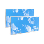 Ener-J 120x60cm LED Sky Cloud Backlit Panel, 60W 2D Design, 6000K Daylight, Pack of 2