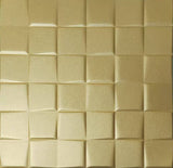 Elegant 3D PU Leather Wall Panels - Square Pattern, 600x600mm, 10mm Thickness (Pack of 4) Size: 600 x 600 mm