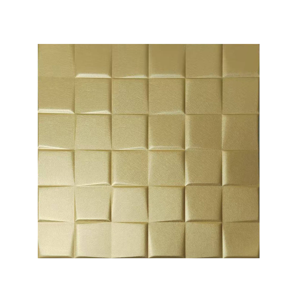 Elegant 3D PU Leather Wall Panels - Square Pattern, 600x600mm, 10mm Thickness (Pack of 4) Size: 600 x 600 mm