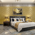 Britwall 3D PU Leather Wall Panel 600x600mm Square Pattern 10mm Pack of 4 – Square Pattern + 10mm Thickness