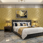 Britwall 3D PU Leather Wall Panel 600x600mm Square Pattern 10mm Pack of 4 – Square Pattern + 10mm Thickness