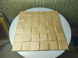 Elegant 3D PU Leather Wall Panels - Square Pattern, 600x600mm, 10mm Thickness (Pack of 4) Size: 600 x 600 mm