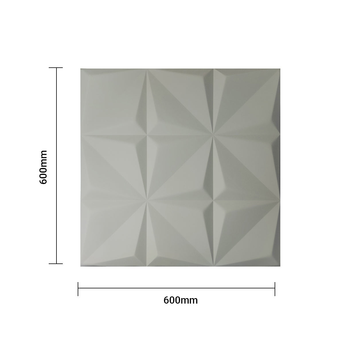 Britwall 3D PU Leather Wall Panel 600x600mm Geometric Relief 20mm Pack of 4 – Geometric Relief + 20mm Thickness