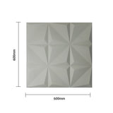 Artistic 3D Geometric Relief PU Leather Wall Panels - 60x60cm, 20mm Thickness Size: 600 x 600 mm (Pack of 4)