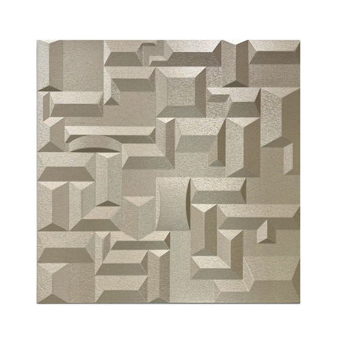 Artistic 3D Grid PU Leather Wall Panels - 60x60cms, 10mm Thickness Size 600 x 600 mm (Pack of 4)