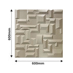 Artistic 3D Grid PU Leather Wall Panels - 60x60cms, 10mm Thickness Size 600 x 600 mm (Pack of 4)