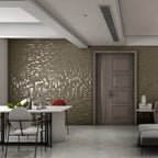 Artistic 3D Grid PU Leather Wall Panels - 60x60cms, 10mm Thickness Size 600 x 600 mm (Pack of 4)