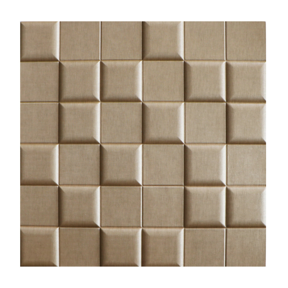 Cube Artistic Realm 3D PU Leather Wall Panels - 60x60cms, 10mm Thickness Size 600 x 600 mm (Pack of 4)