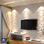 Cube Artistic Realm 3D PU Leather Wall Panels - 60x60cms, 10mm Thickness Size 600 x 600 mm (Pack of 4)