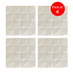 Luxury Angular 3D Grid PU Leather Wall Panels - 60x60cms, 10mm Thickness Size 600 x 600 mm (Pack of 4)