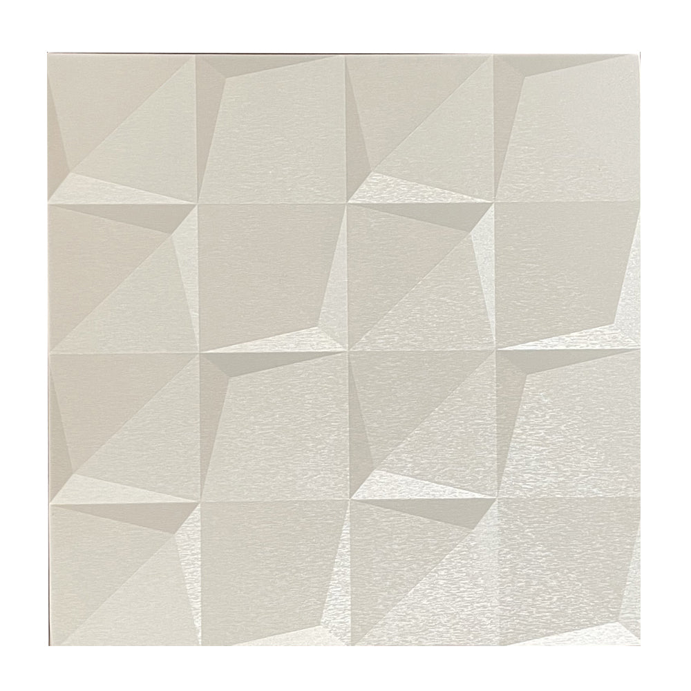 Luxury Angular 3D Grid PU Leather Wall Panels - 60x60cms, 10mm Thickness Size 600 x 600 mm (Pack of 4)