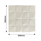 Luxury Angular 3D Grid PU Leather Wall Panels - 60x60cms, 10mm Thickness Size 600 x 600 mm (Pack of 4)