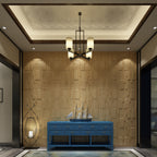 Linear Edge 3D Grid PU Leather Wall Panels - 60x60cms, 10mm Thickness Size 600 x 600 mm (Pack of 4)