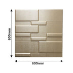 Linear Edge 3D Grid PU Leather Wall Panels - 60x60cms, 10mm Thickness Size 600 x 600 mm (Pack of 4)
