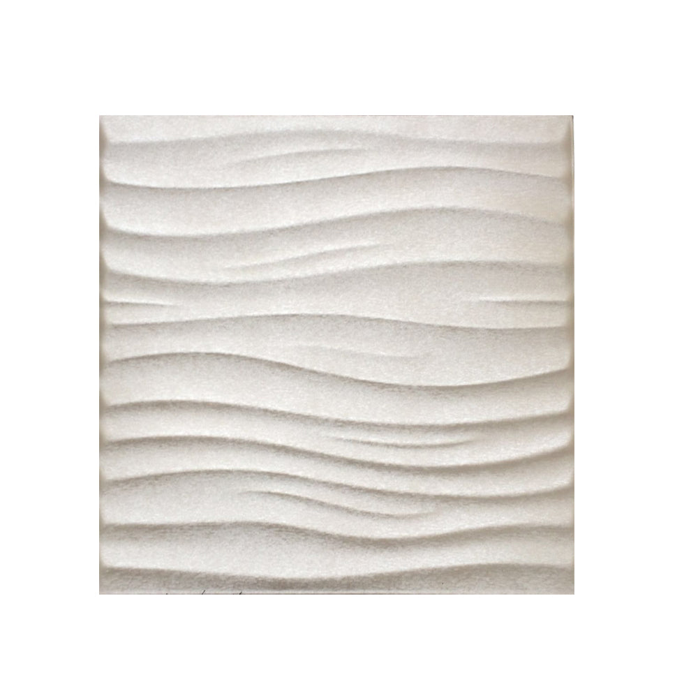 Nile Wave 3D Grid PU Leather Wall Panels - 60x60cms, 10mm Thickness Size 600 x 600 mm (Pack of 4)