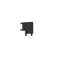 Ener-J MT26 Magnetic Track 90° L-Connector, Black