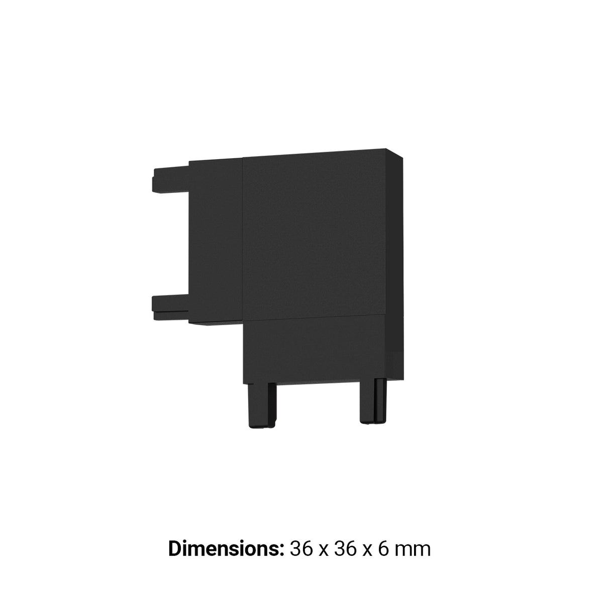 Ener-J MT26 Magnetic Track 90° L-Connector, Black