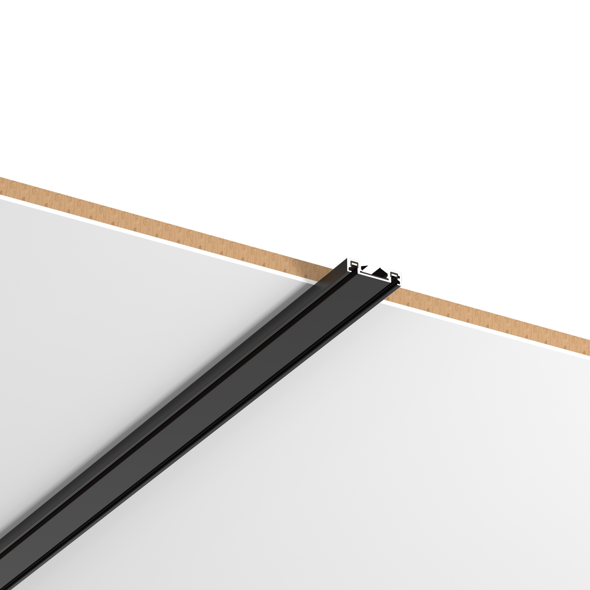 Ener-J MT26 Ultra-Thin Surface-Mounted Magnetic Track 1m, 48V, Black
